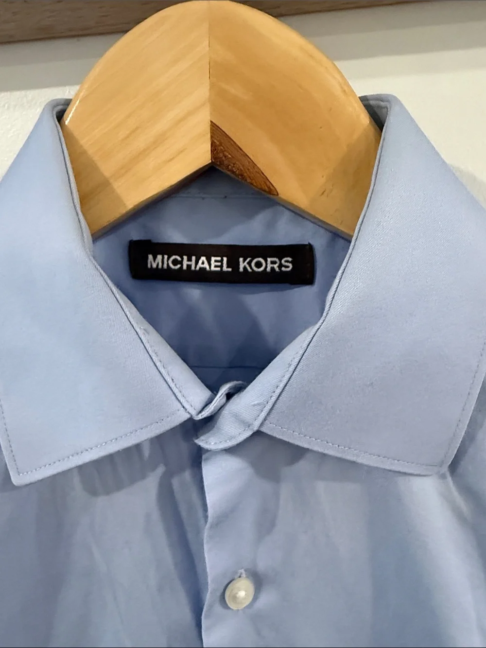 Michael Kors Boys Pale Blue Classic Dress Shirt